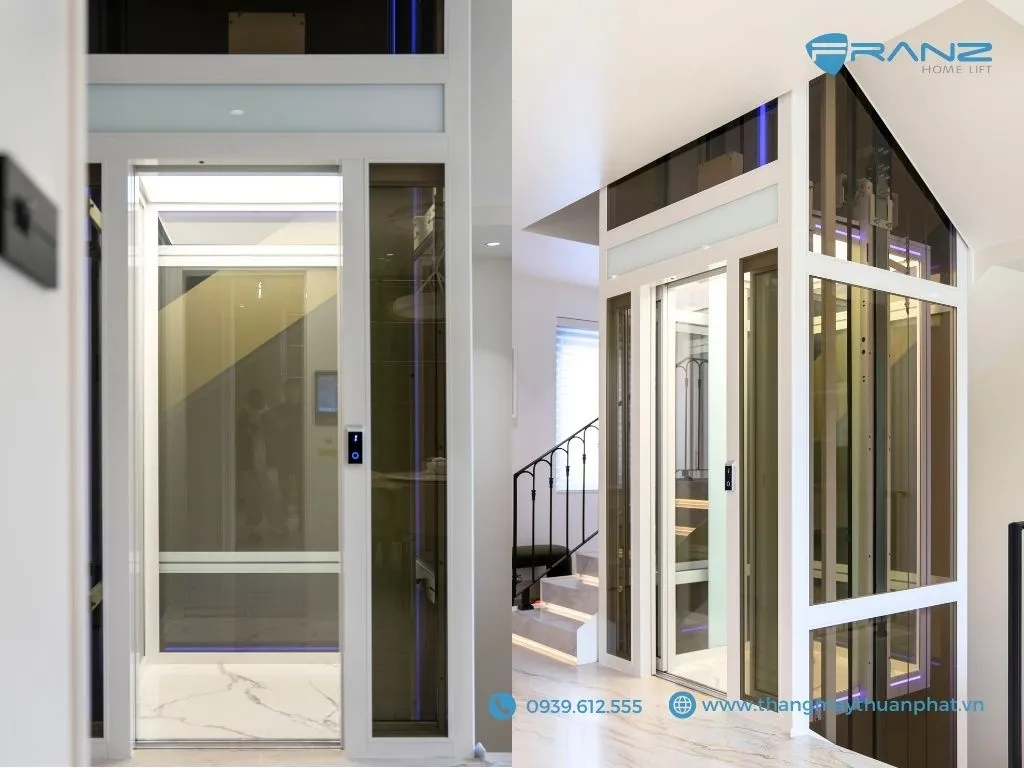 Thang máy kính Franz cửa mở tâm tự động