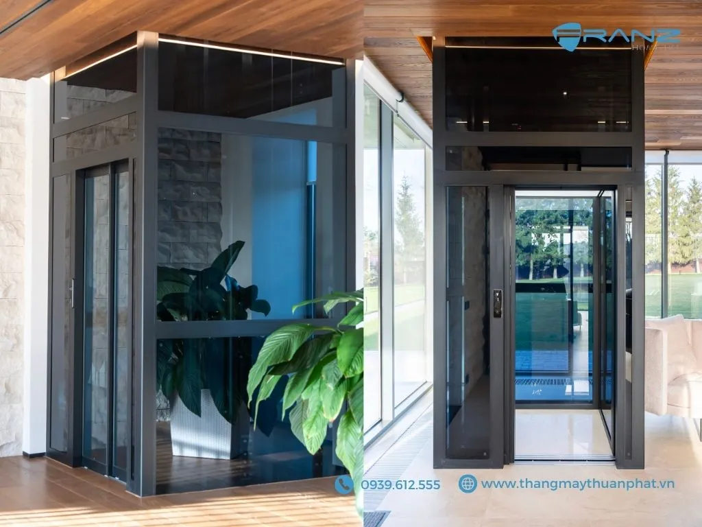 Thang máy kính Franz cửa mở tâm tự động